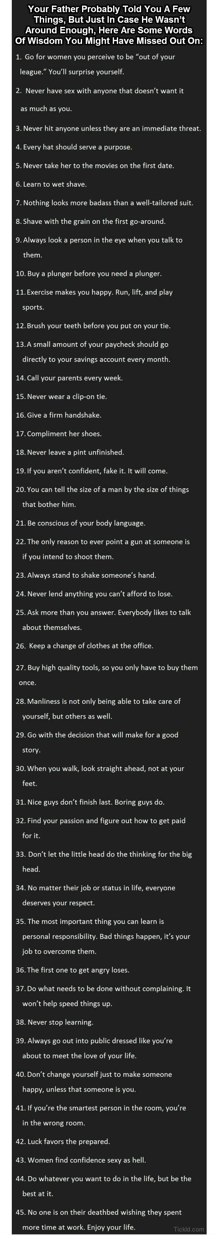 45 Tips For Men